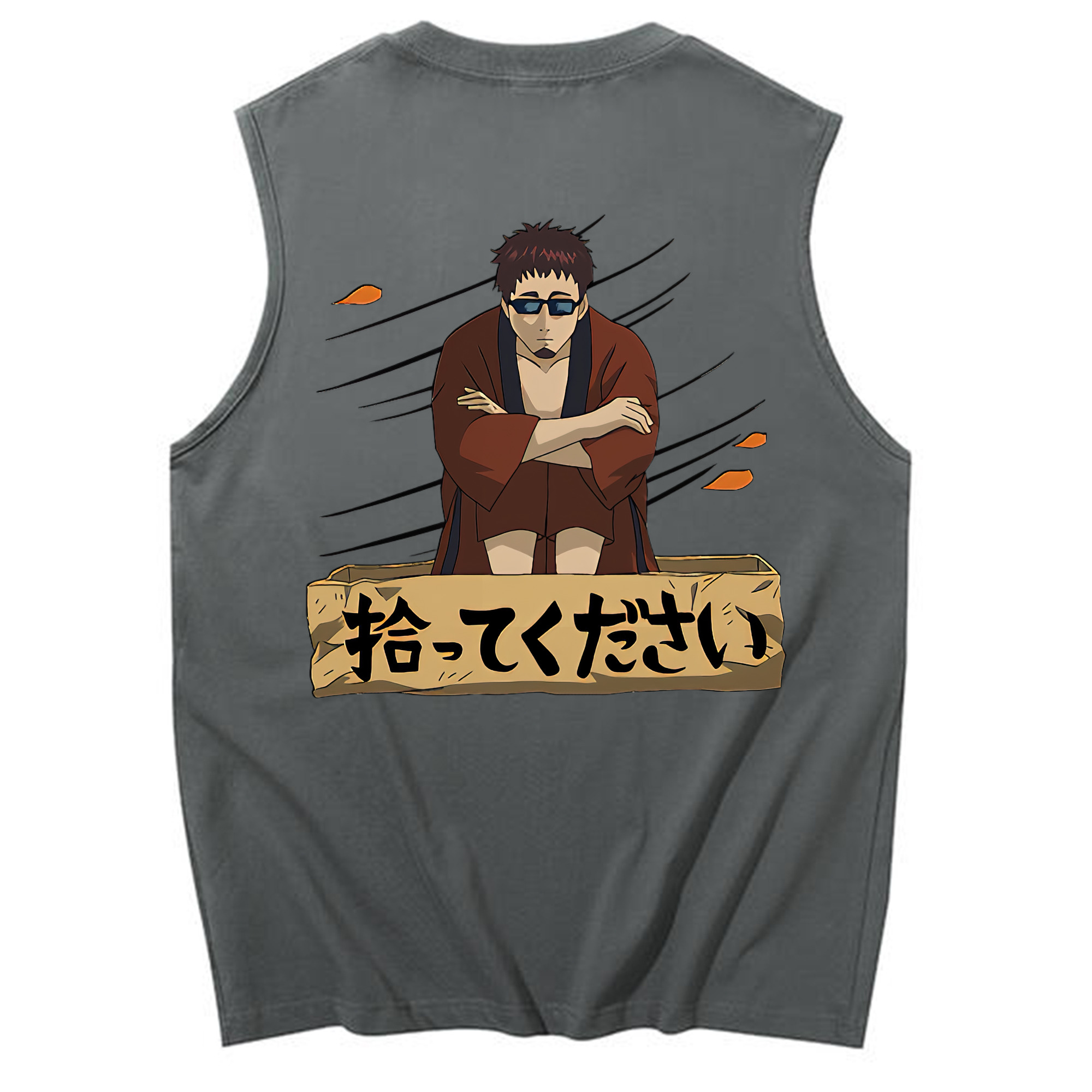 （画像用） ぎんたま 坂田銀時（さかたぎんとき） 神楽 志村新八（しむら しんぱち） GINTAMA Sakata Gintoki Kagura Shimura Shinpachi コットン100％タンクトップ（背面プリント）